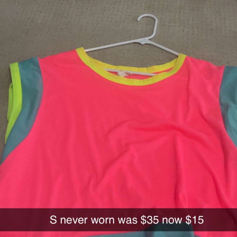 BiBi Neon Colorblock Blouse